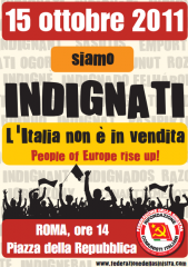 15 ottobre 2011, indignati, manifestazione, rise up, martina franca, pdci, fgci, comunisti italiani
